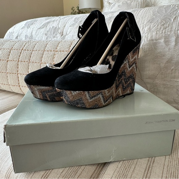 Jessica Simpson Carly Wedges Size 7.5 - Picture 1 of 6